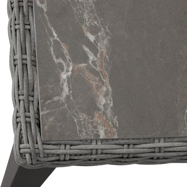 Polyrattan bord Tarent 93,5x93,5x75cm - grå