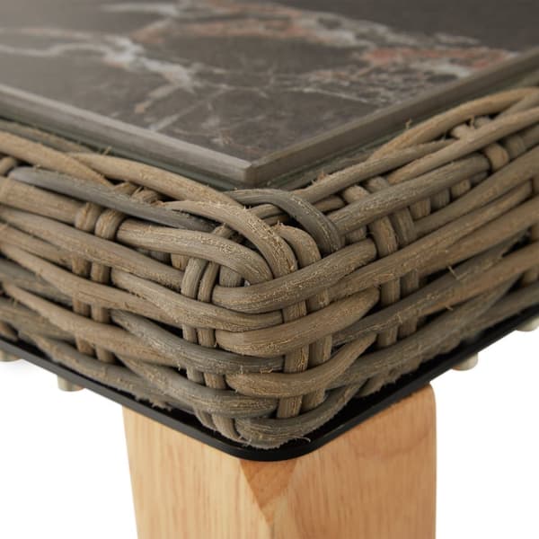 Polyrattan bord Tarent 93,5x93,5x75cm - natur