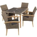 Miniatyrbillede 5 af 5: Polyrattan bord Tarent 93,5x93,5x75cm - natur