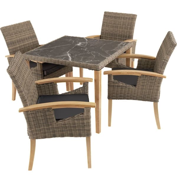 Polyrattan bord Tarent 93,5x93,5x75cm - natur