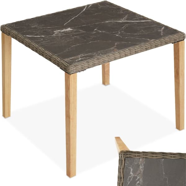 Polyrattan bord Tarent 93,5x93,5x75cm - natur