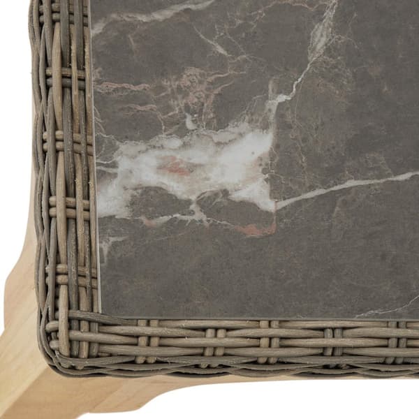 Polyrattan havebord Foggia 196x87x76cm - natur