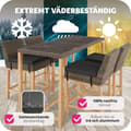 Miniatyrbild 8 av 11: Barbord Lovas i rotting med 4 Latina stolar - natur