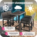 Miniatyrbild 8 av 11: Rotting barbord Kutina med 4 stolar Latina - grå