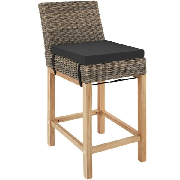 Polyrattan barbord Lovas med 6 stole Latinan - natur