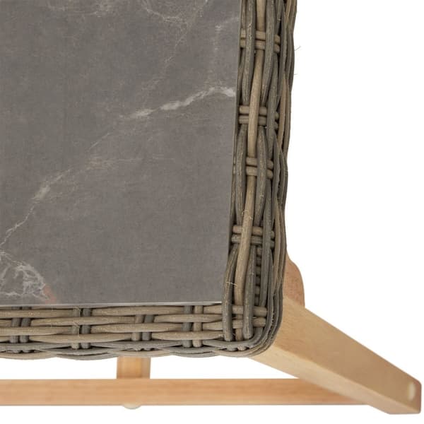 Polyrattan barbord Lovas med 6 stole Latinan - natur