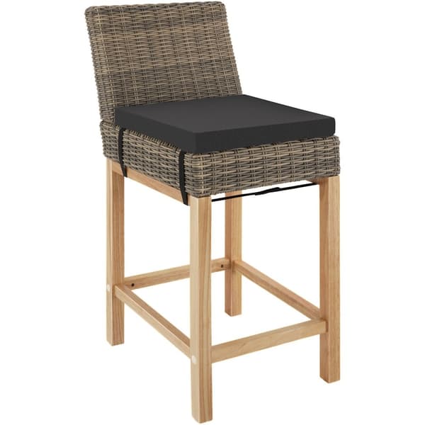 Polyrattan barbord Lovas med 4 stole Latinan - natur