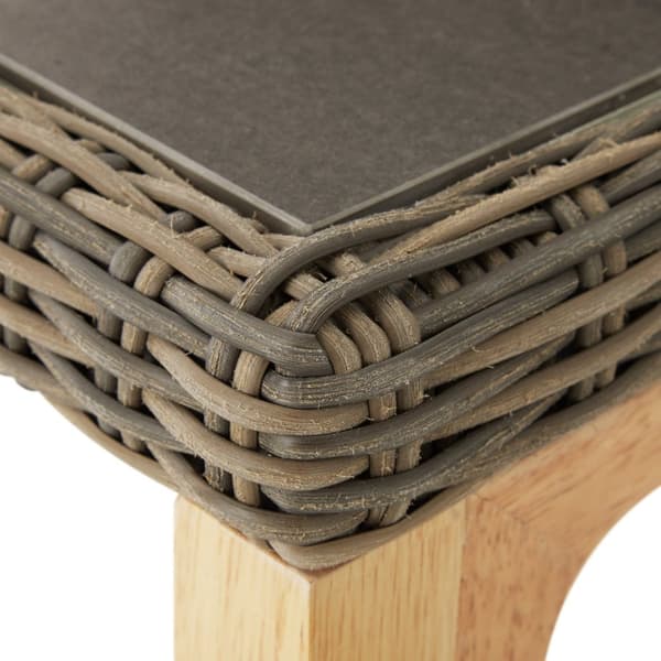 Polyrattan barbord Lovas med 4 stole Latinan - natur