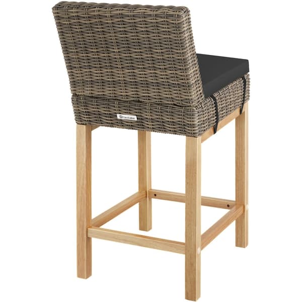 Polyrattan barbord Lovas med 4 stole Latinan - natur