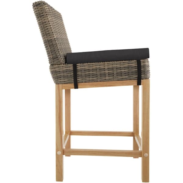 Polyrattan barbord Lovas med 4 stole Latinan - natur