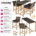 Miniatyrbillede 2 af 11: Polyrattan barbord Lovas med 4 stole Latinan - natur