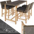 Miniatyrbillede 1 af 11: Polyrattan barbord Lovas med 4 stole Latinan - natur