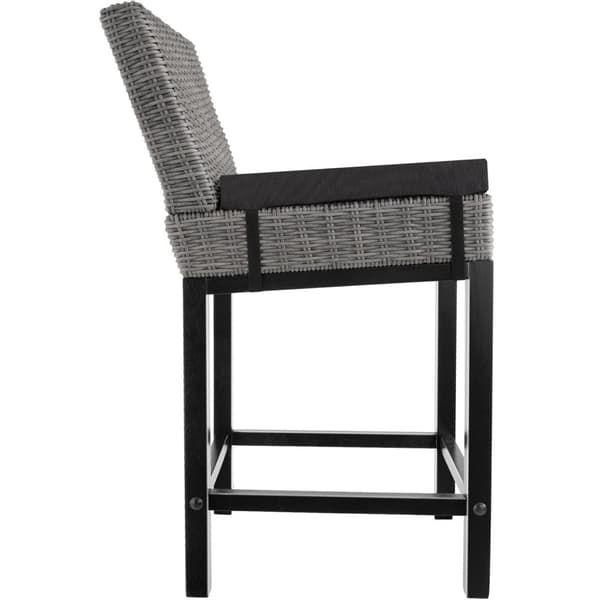 Polyrattan barbord Kutina med 4 stole Latinan - grå
