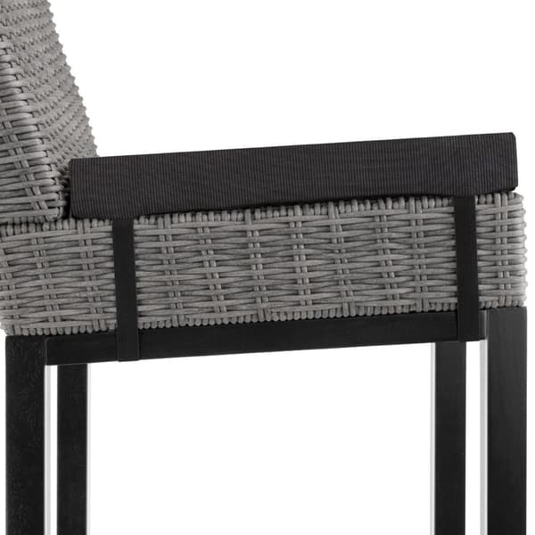 Polyrattan barbord Kutina med 4 stole Latinan - grå