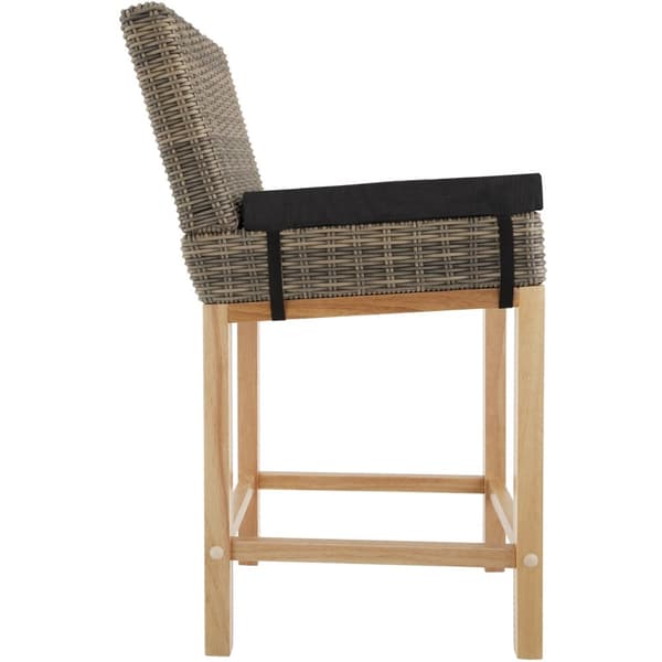 Polyrattan barbord Kutina med 4 stole Latinan - natur