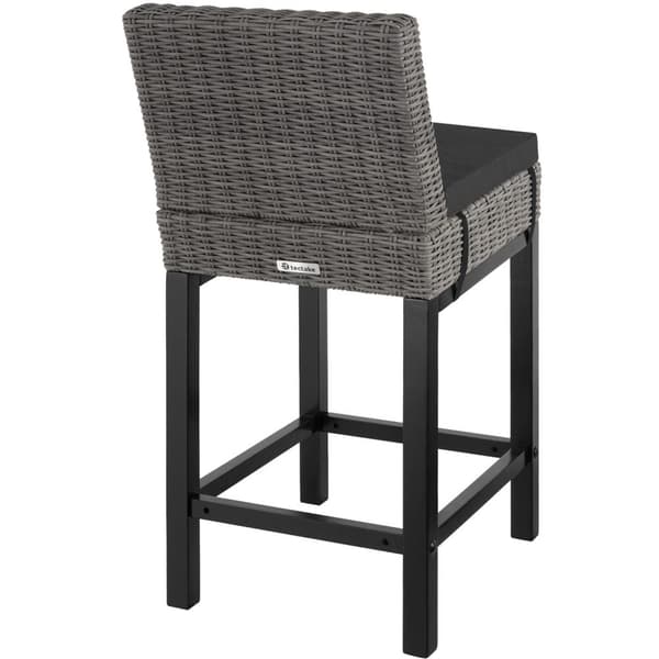 Polyrattan barbord Kutina med 2 stole Latinan - grå