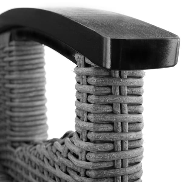 Polyrattan havebord Taranto med 4 stole Rosarno - grå