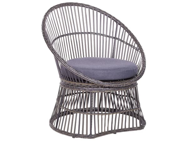 Cafesæt Polyrattan Taupe 3 dele Udendørs Kurvestole med Sidebord Bistrosæt Flet til Have Terrasse Indretning