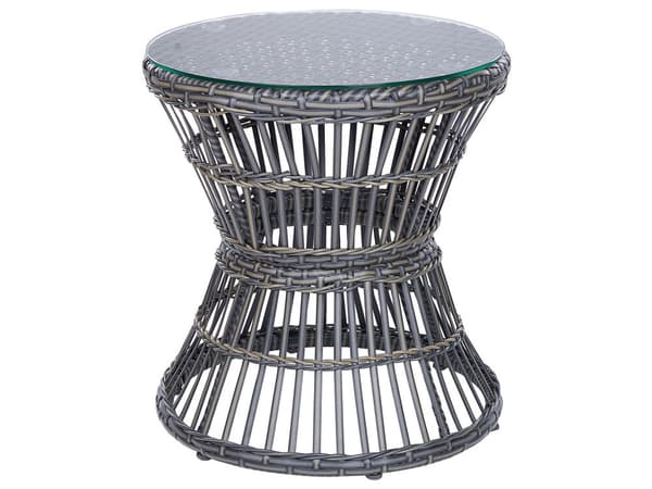 Cafesæt Polyrattan Taupe 3 dele Udendørs Kurvestole med Sidebord Bistrosæt Flet til Have Terrasse Indretning