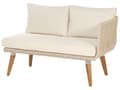 Miniatyrbillede 6 af 11: Loungesæt Beige Akacietræ 5 Personers Havesofa Sæt L formet Hjørnesofa Lounge Havebord Reb Design Indendørs Udendørs