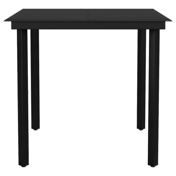 vidaXL Hagespisegruppe 3 deler svart PVC-rotting