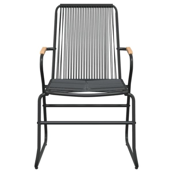 vidaXL Hagespisegruppe 3 deler svart PVC-rotting
