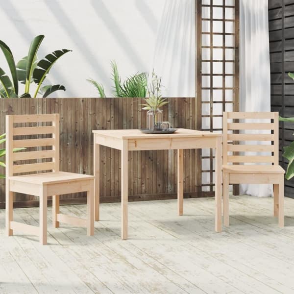 vidaXL 3-osainen Bistrosarja täysi mänty