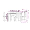 Miniatyrbilde 9 av 9: vidaXL Utendørs spisestue 5 deler heltre furu