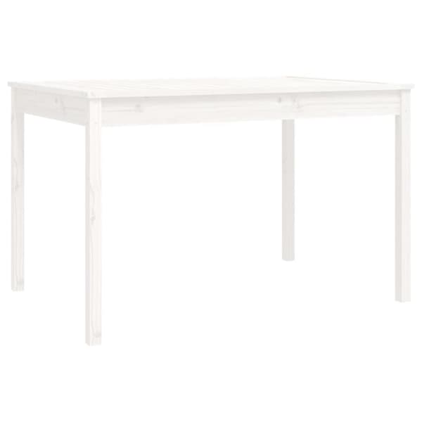 vidaXL Hagespisestue 4 deler hvit heltre furu