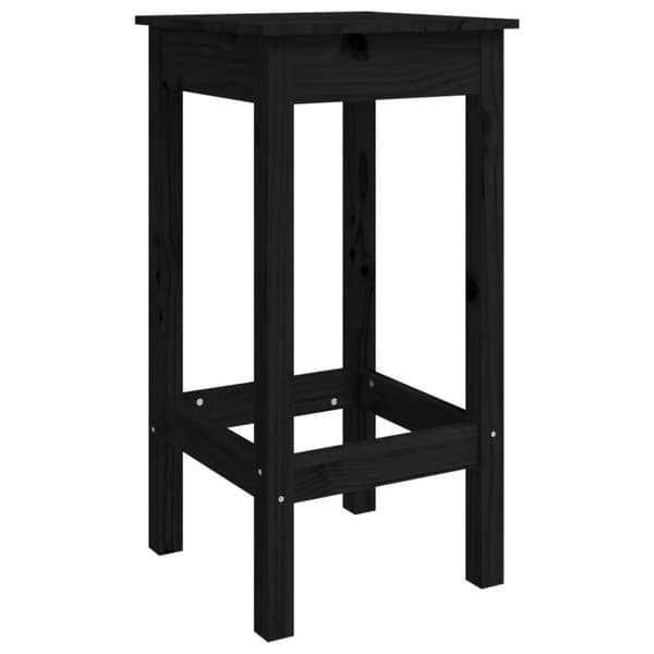 vidaXL Hagebarsett 3 deler svart heltre furu