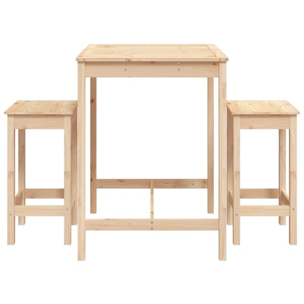vidaXL Hagebarsett 3 deler heltre furu