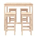 Miniatyrbilde 4 av 10: vidaXL Hagebarsett 5 deler heltre furu