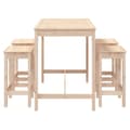 Miniatyrbilde 5 av 10: vidaXL Hagebarsett 5 deler heltre furu