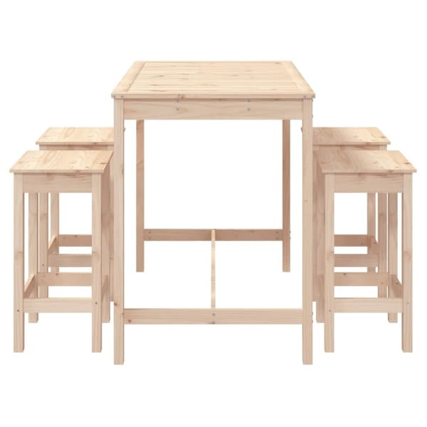 vidaXL Hagebarsett 5 deler heltre furu