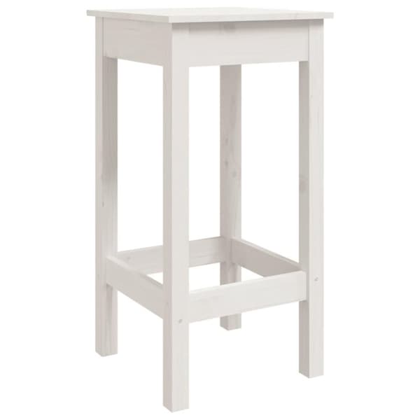 vidaXL Hagebarsett 5 deler hvit heltre furu