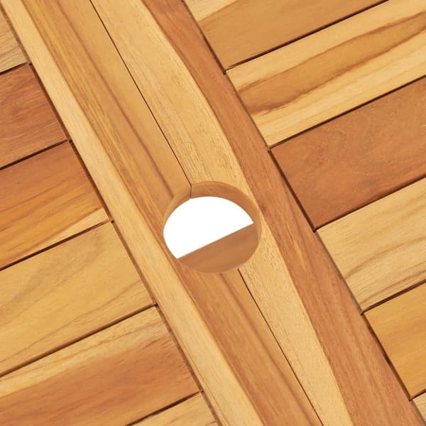 vidaXL Hagespisegruppe 5 deler heltre teak