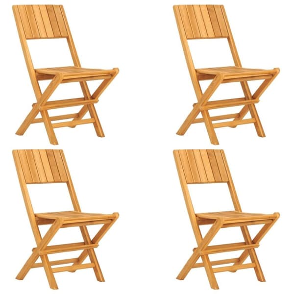vidaXL Hagespisegruppe 5 deler heltre teak