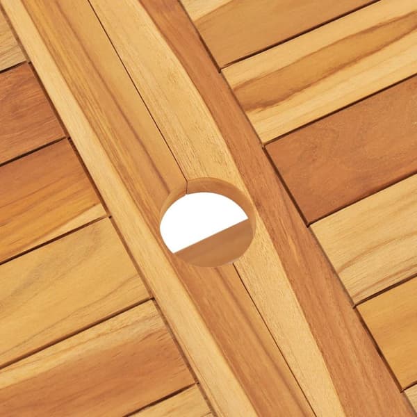 vidaXL Hagespisegruppe 5 deler heltre teak