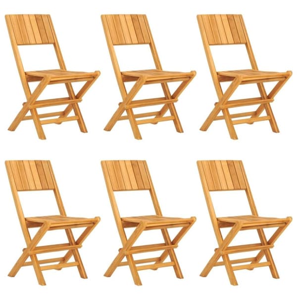 vidaXL Utendørs spisestue 7 deler heltre teak