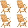 Miniatyrbild 3 av 9: vidaXL Matgrupp för trädgården 5 delar massiv teak