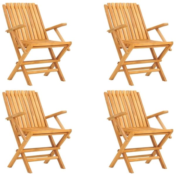 vidaXL Matgrupp för trädgården 5 delar massiv teak