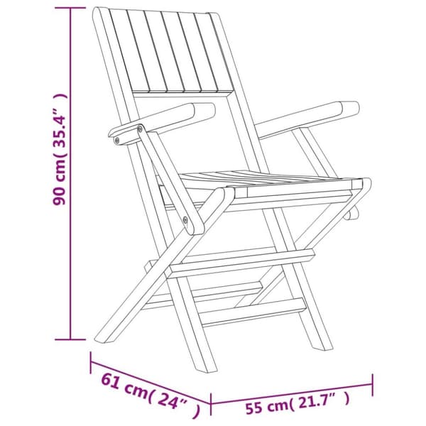 vidaXL Hagespisegruppe 5 deler heltre teak