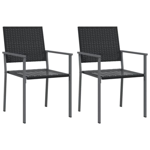 vidaXL Hagespisegruppe 3 deler polyrotting og stål