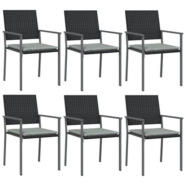 vidaXL Hagespisegruppe 7 deler polyrotting og stål