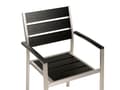 Miniatyrbillede 9 af 11: Havemøbelsæt Sort Plast Sølv Aluminium 6 Personers Havebord med Stole Nonwood Vedligeholdelsesfri Stabelstole Havemøbler til Terrasse og Haven