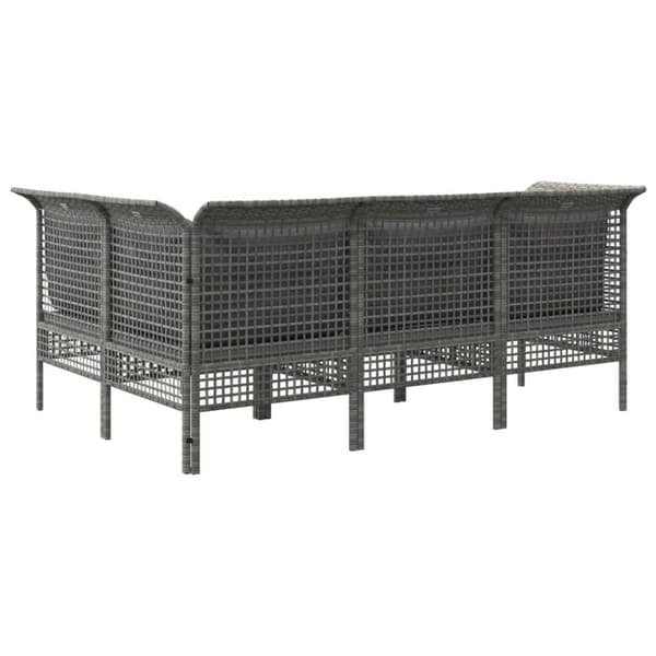 vidaXL loungesæt til haven 4 dele med hynder polyrattan grå