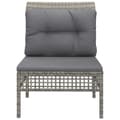 Miniatyrbillede 3 af 8: vidaXL midtermodul til havesofa med hynde polyrattan grå