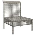 Miniatyrbillede 4 af 8: vidaXL midtermodul til havesofa med hynde polyrattan grå