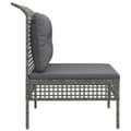 Miniatyrbillede 5 af 8: vidaXL midtermodul til havesofa med hynde polyrattan grå
