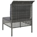 Miniatyrbillede 6 af 8: vidaXL midtermodul til havesofa med hynde polyrattan grå